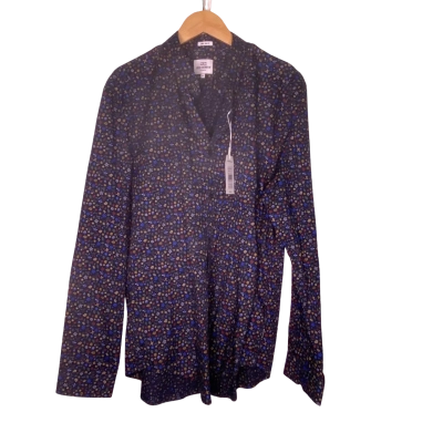 Ben Sherman Mens  Size XL Long Sleeve Shirt Floral / Multicoloured / Navy Blue 