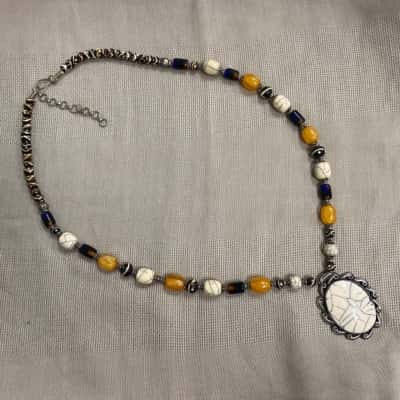  Womens Chunky Bead Statement Necklace 