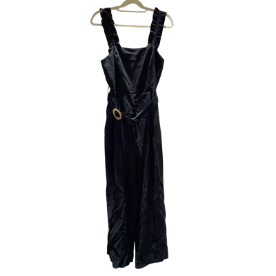 BNWT Forever New Womens  Size 12 Gemma Ruffle Shoulder Jumpsuit Black  