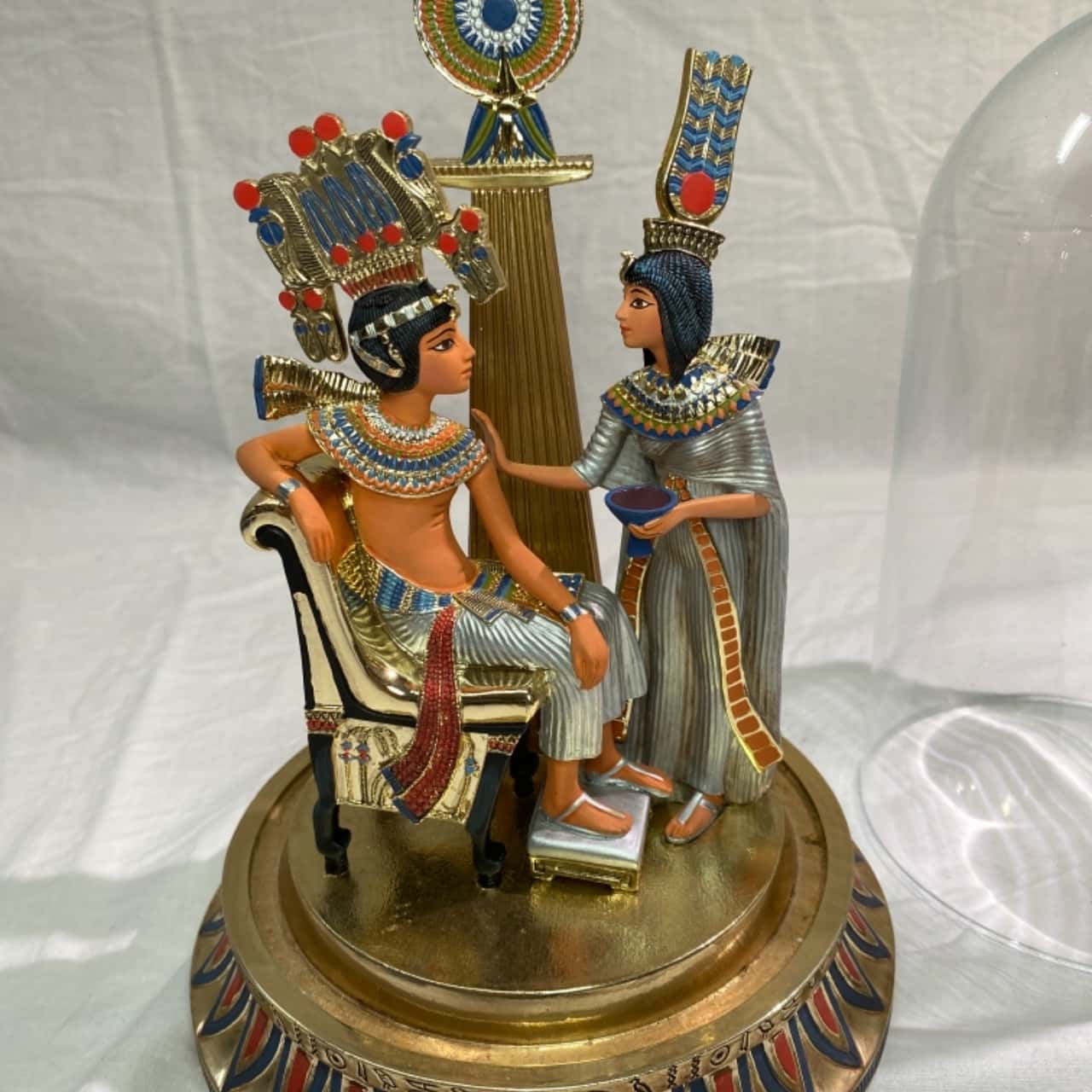 The Pharaoh & his Queen The Franklin Mint hand painted LE Figure