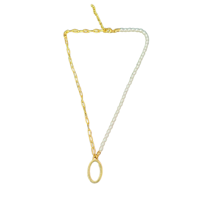 Womens Necklace Gold tone /  Faux Pearl 