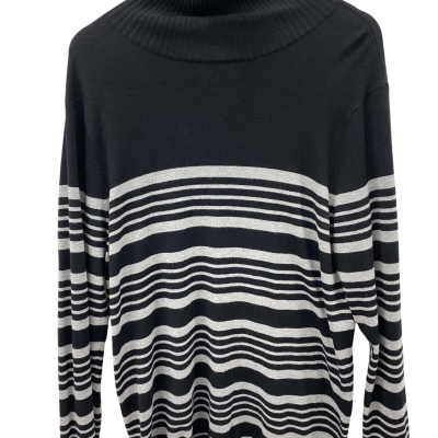  Womens  Size One Size Long Sleeve Top Black  / Grey / Striped 