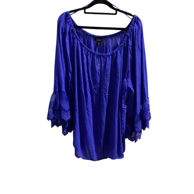 BNWT beme Womens  Size 24 3/4 Sleeve Top Blue RRP $79.99