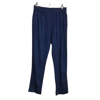 Sportscraft Womens  Size 8 Linen Blend Blue Long Pant