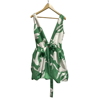  YH and Co Womens  Size 8 Cocktail Dress Green / White 