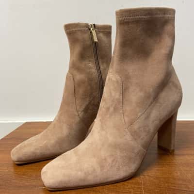 Pair of Filippo Raphael stretch suede ankle boots 