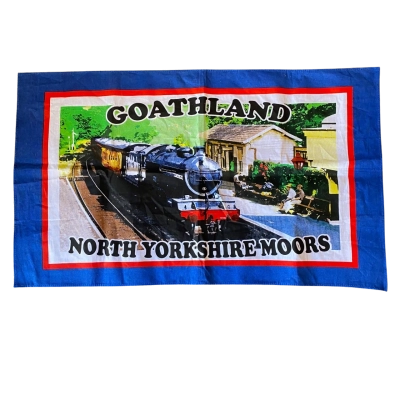 Vintage Souvenir British Tea Towel Goathland North Yorkshire Moors