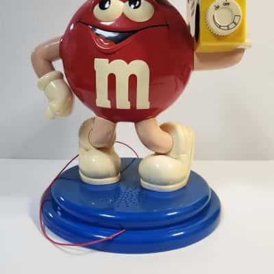 vintage M&M's Red Character Boombox AM/FM radio 
