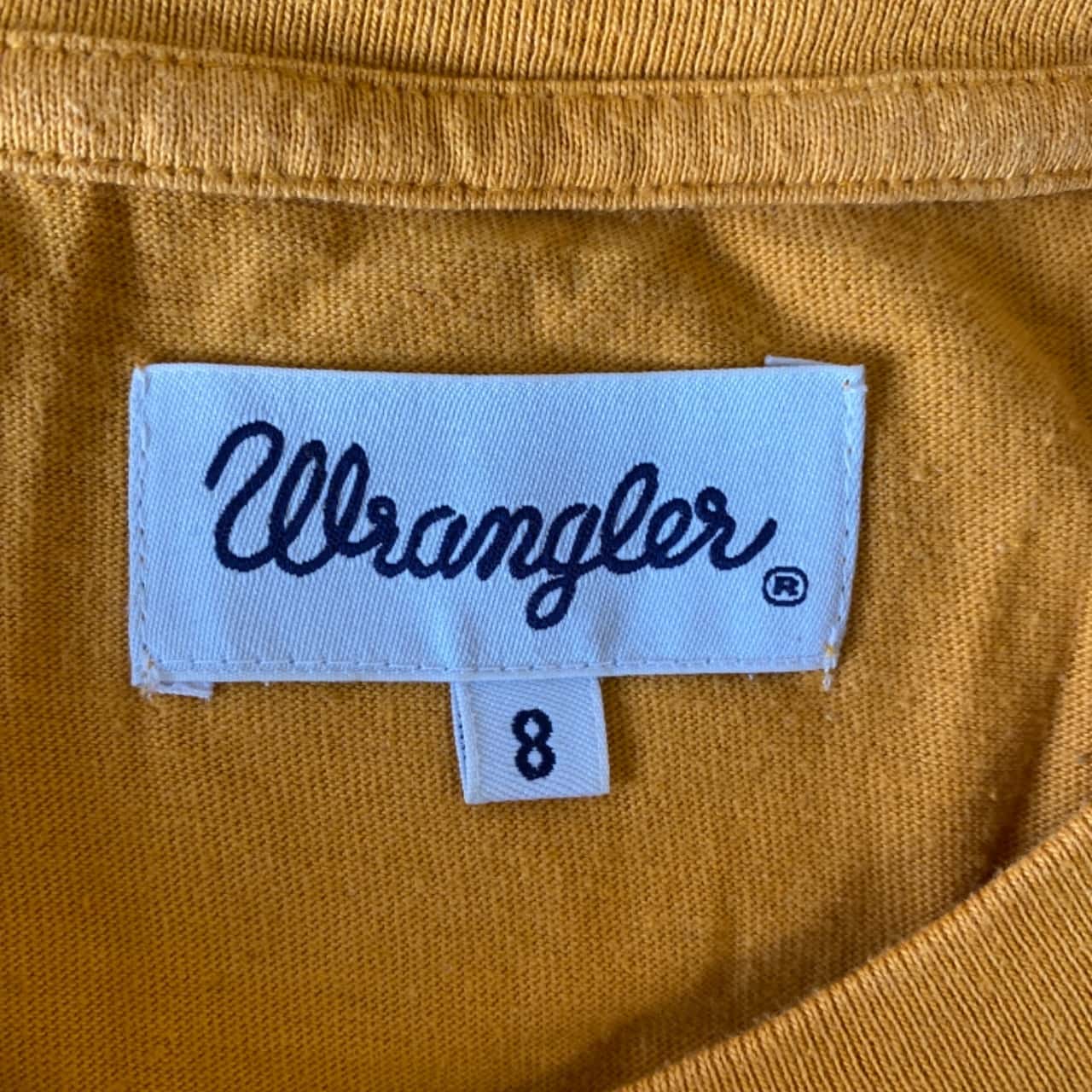 Wrangler Boy's Size 8 Mustard TShirt With Wrangler Logo(s)