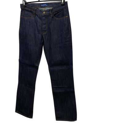  Mens Spool and Thread Navy Denim, Button Fly, Size 34 Straight Leg Jeans  