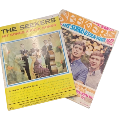 The Seekers - Hit Songs & Folk Songs 1 and 2  - Vintage  Piano Vocal Songbook