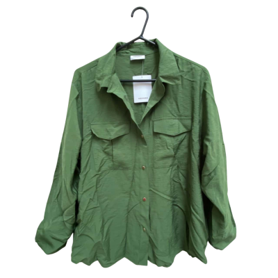Sussan Womens  Size 12 Long Sleeve Shirt Green 
