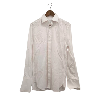 Charles Trywhitt Mens Size L Long Sleeve Shirt Off White / Patterned