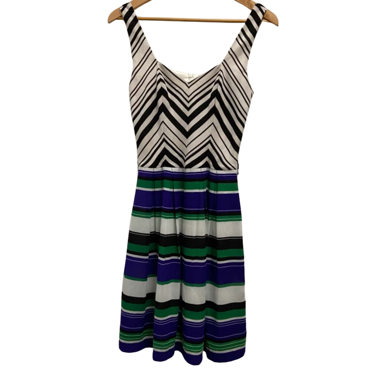 Review Womens Size 8 Midi Dress Blue / Green