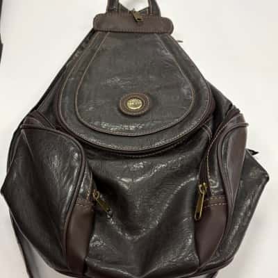 Pineland Brown Leather Backpack 