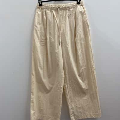 Seed Heritage Womens  Size 12 Wide Leg Pants Beige 