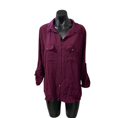 Portmans Womens  Size 18 Blouse Maroon 