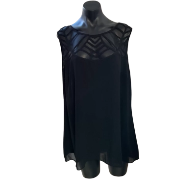 City Chic Womens  Size L Short Sleeve Shirt Black  