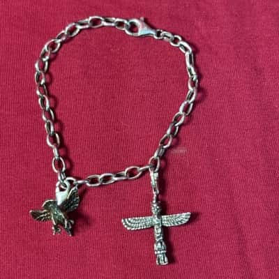  Women's 925 Silver Charm Bracelet featuring 2 Native American Charms