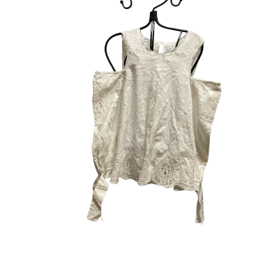 Seed Heritage Womens  Size 8 3/4 Sleeve Top White 