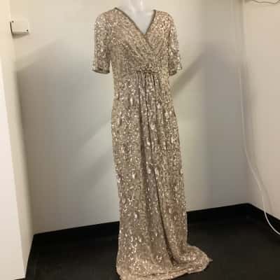 Womens  Jenny Packham Size 18 Formal Dress Champagne 