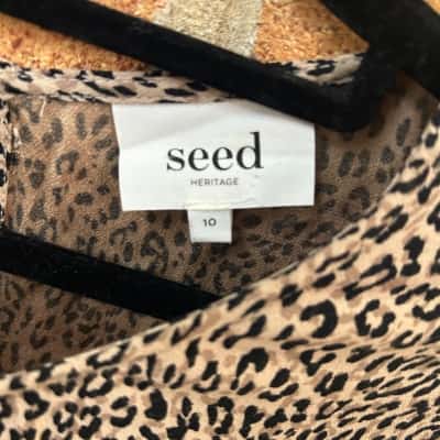 Seed Heritage Womens  Size 10 Mini Dress Animal print 