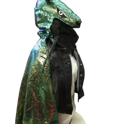  Kids  Dragon Denim Jacket/Costume Size L Jacket Black  / Green / Multicoloured 