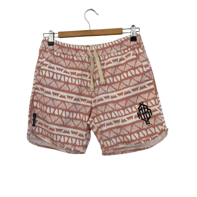 Nakbali Mens  Size S Shorts Coral / Pattern / White 