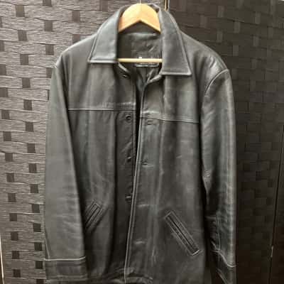 Politix Mens  Size S Leather Jacket Black  