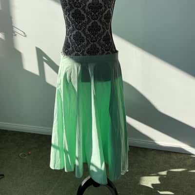 Hell Bunny Womens  Size XXXXL Maxi Skirt Green 