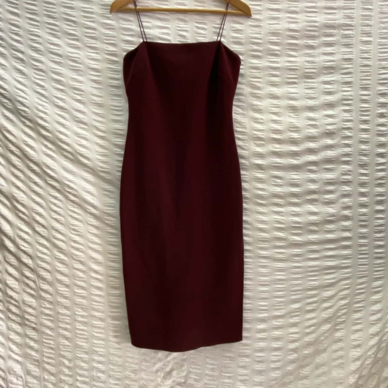 Bec & Bridge Burgundy Midi Dress Size 10 BNWT RRP$200(s)