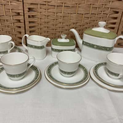 Vintage 15pc ROYAL DOULTON RONDELAY English Fine Bone China Tea Coffee Set Collectable 