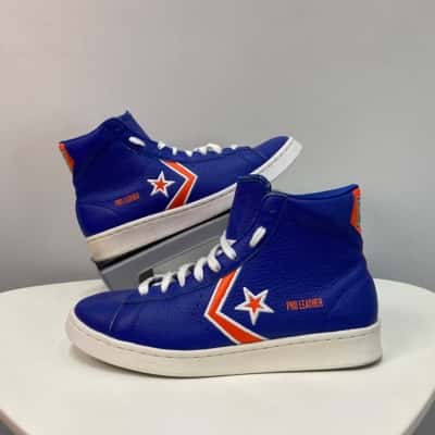 Converse Knicks Unisex Men’s Size 8 / Women’s 9.5 HiTops Boots Blue Leather