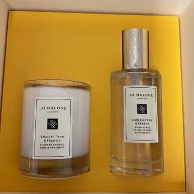 NEW JO MALONE LONDON English Pear & Freesia Home Collection gift set Scented candle room spray 