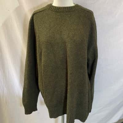 Gazman Size L Crew Neck Jumper Green 