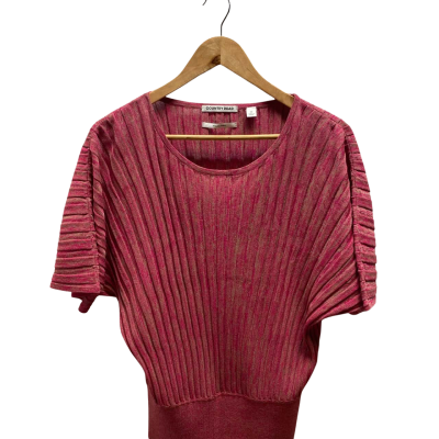 Country Road Womens  XS Pink Draped Pleat Sweater