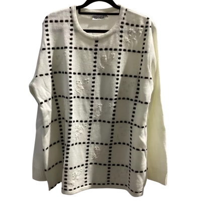 Noni Womens  Size XL Crew Neck Jumper Black  / White BNWT 