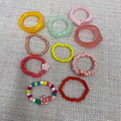 Unbranded Kids Rings Multicoloured 10Pieces