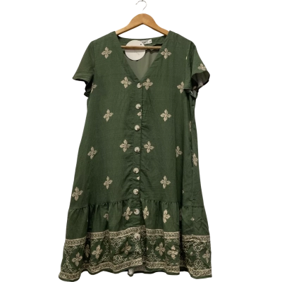Grace&Co Womens  Size 10 Casual Dress Beige / Khaki 