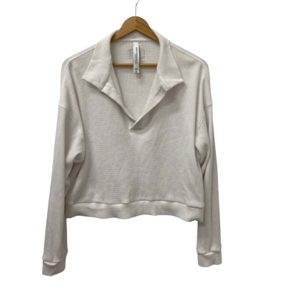 Lorna Jane Womens  Size L Long Sleeve Top White 