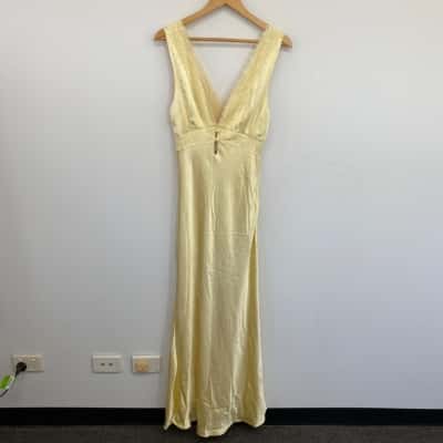 Mika & Gala  Lilywhyt Yellow Melanie Sleeveless Maxi Dress  Size 10 