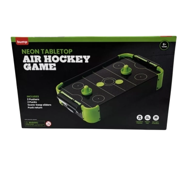 Neon tabletop Air Hockey game