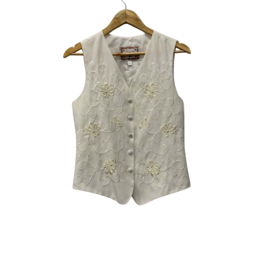 Jump Womens Vest Size 10 Cream / Off White 
