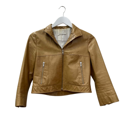  Ilana Moses Women's Size S Biker Jacket / Cropped Jacket Mustard 