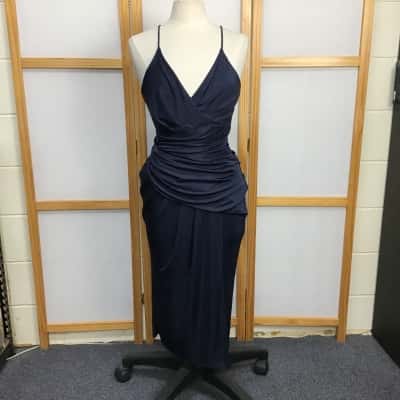 Sheike Womens  Size 14 Navy Blue Bodycon Dress  