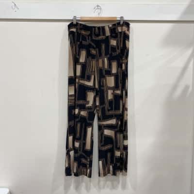 Taking Shape Womens  Size 16 Wide Leg Pants Black  / Brown 