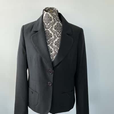 Capture Womens Grey Blazer Size 12