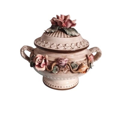Capodimonte Bowl with Lid