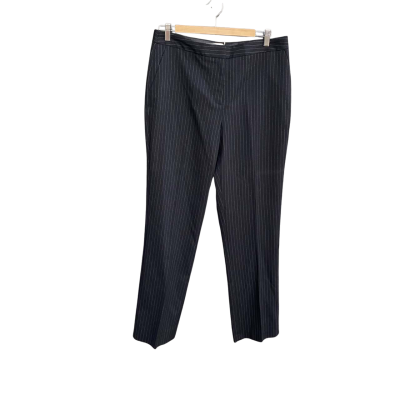 Jane Lamerton Womens  Size 12 Straight Leg Pants Blue / Pinstriped 