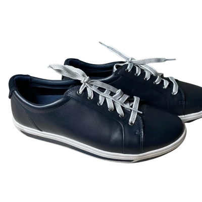 Accent Navy/White Lace Up Sneakers Size US 10W